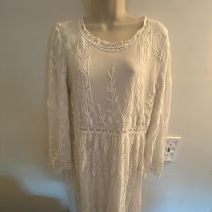 White Lace Maxi Dress